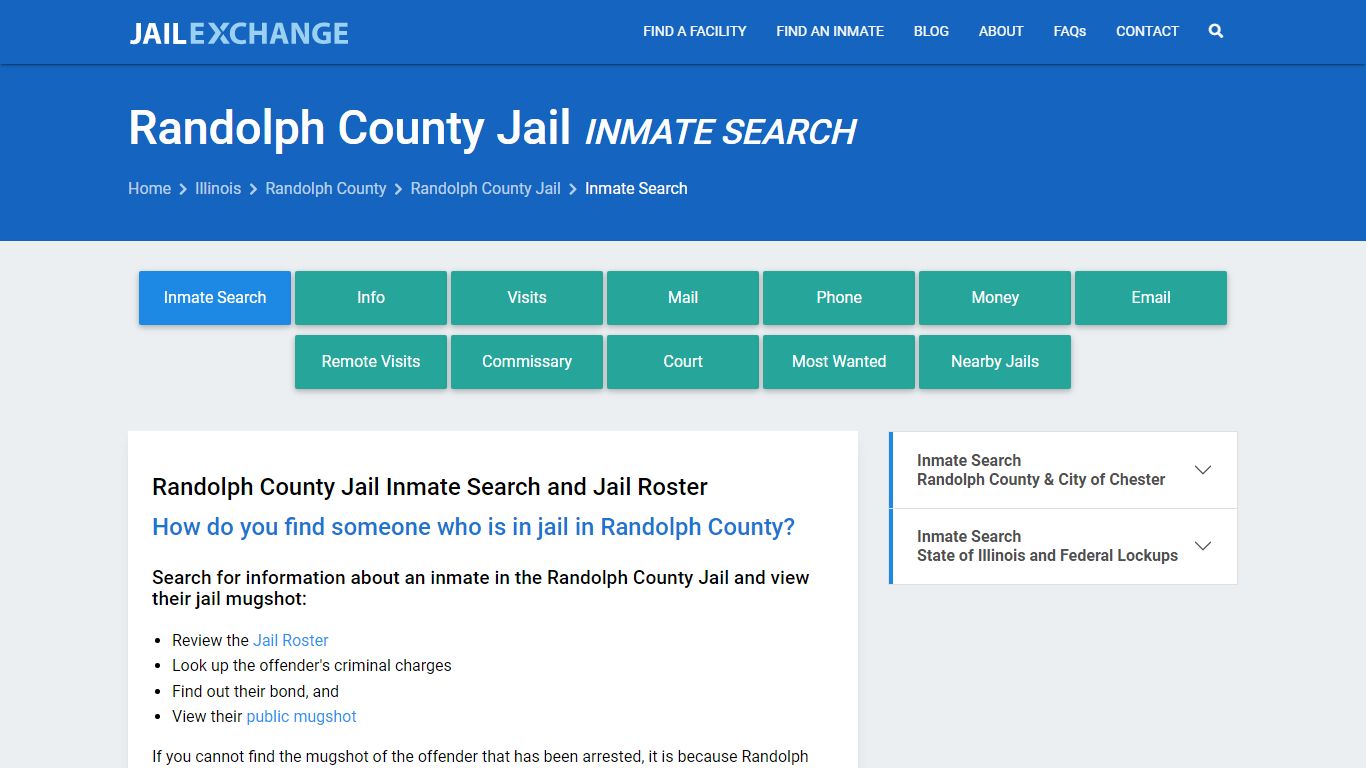 Inmate Search: Roster & Mugshots - Randolph County Jail, IL